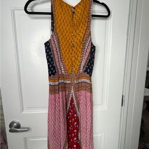 Patrons of piece patchwork boho sleeveless dress